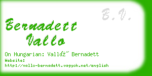 bernadett vallo business card